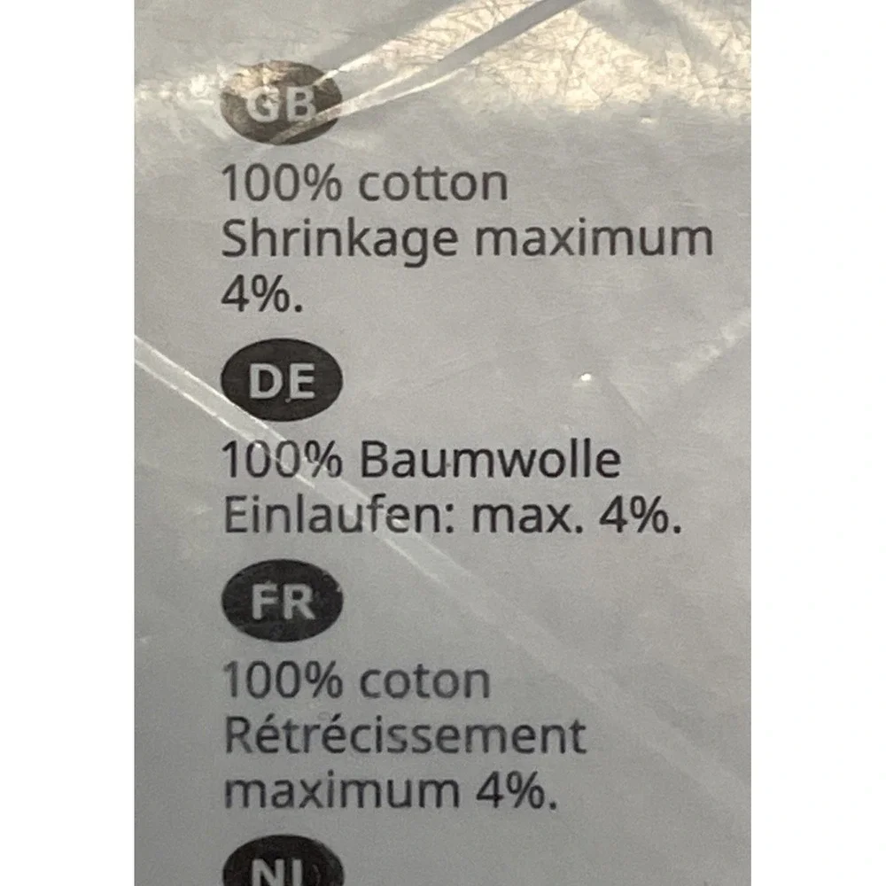 NEW IKEA TIBAST Curtains (pair) White 100% Cotton 57x98 Still In Sealed Package